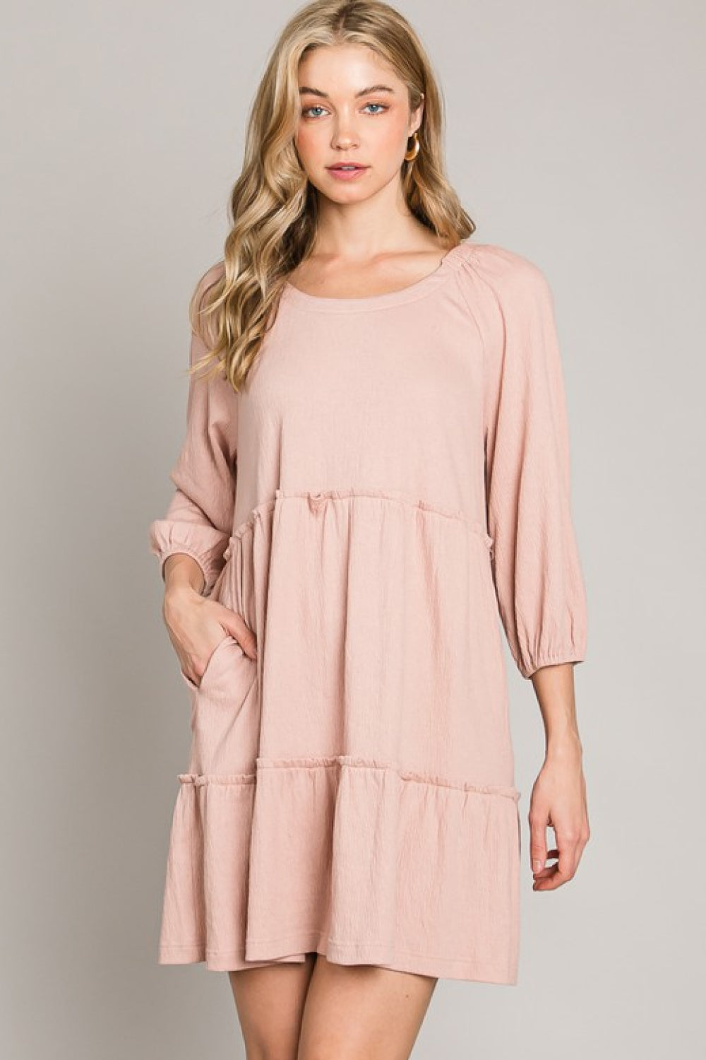 Tiered Tie-Back Dress (Rayon/Poly/Spandex) (Sizes: S - 3XL) (Sale Price: $88.39 CAD)