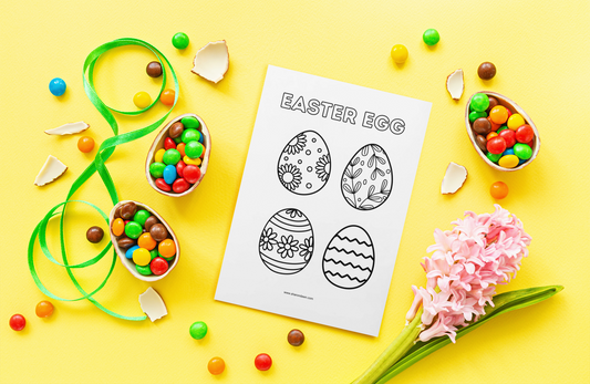 Easter Egg - Colouring Page - Printable Digital Download ~ Sharon Dawn Collection