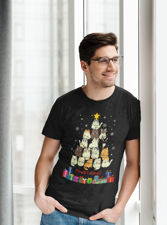 Meowy Catsmas! - Men's classic tee ~ Sharon Dawn Collection (Sale Price: $47.99 CAD)