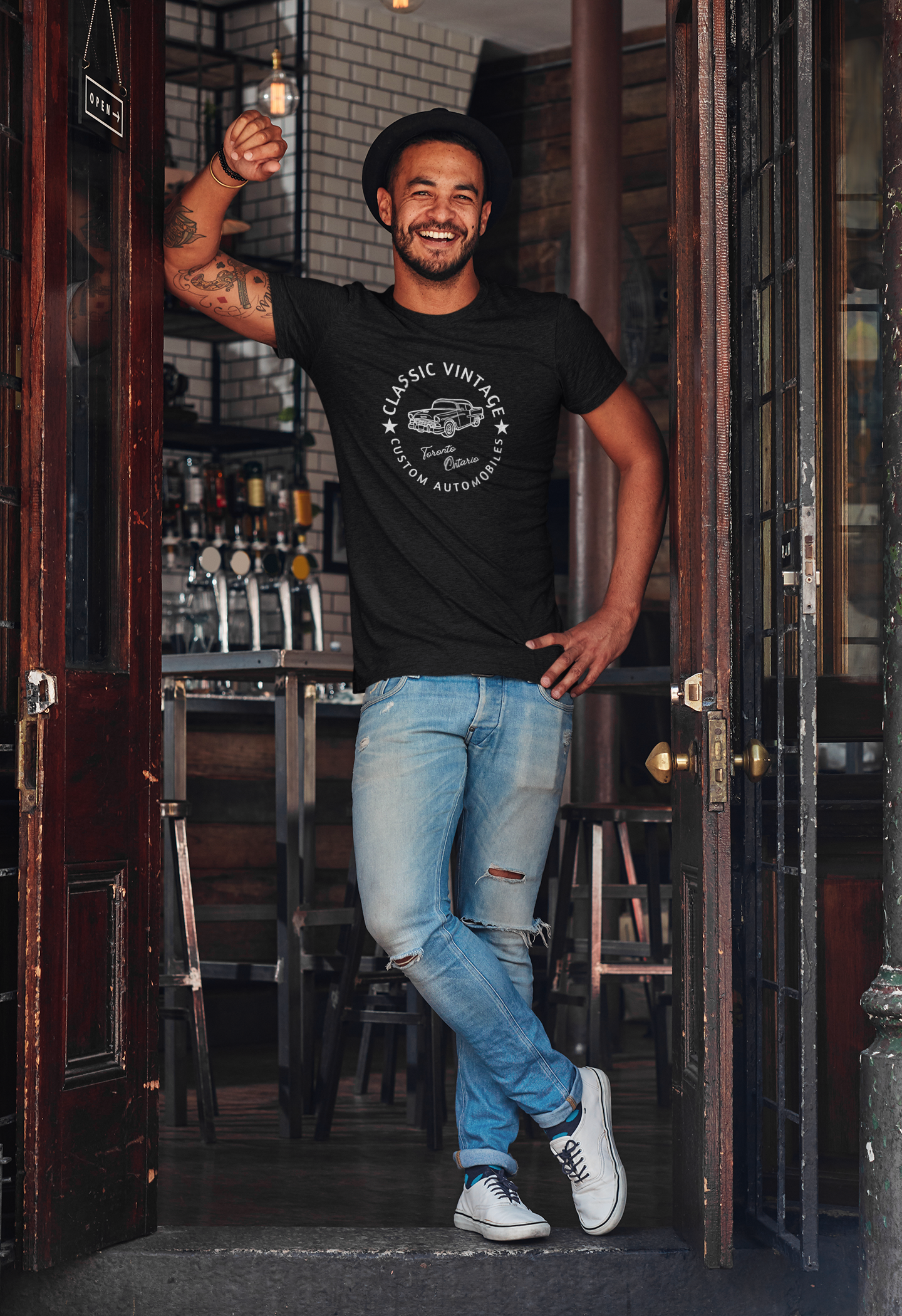 Classic Vintage Custom Automobiles - Men's classic tee - 100% Cotton - Sharon Dawn Collection (Sale Price $$45.99 CAD)