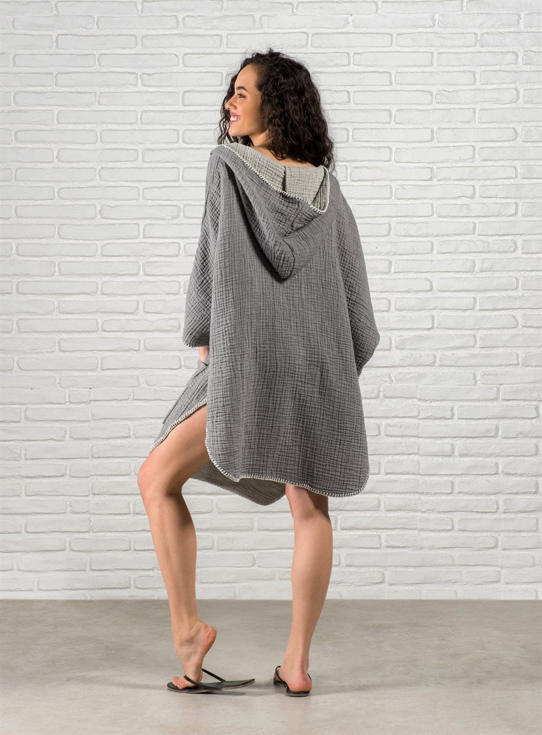 Organic Cotton Boho Surf Poncho (Sale Price: $130.89 CAD)