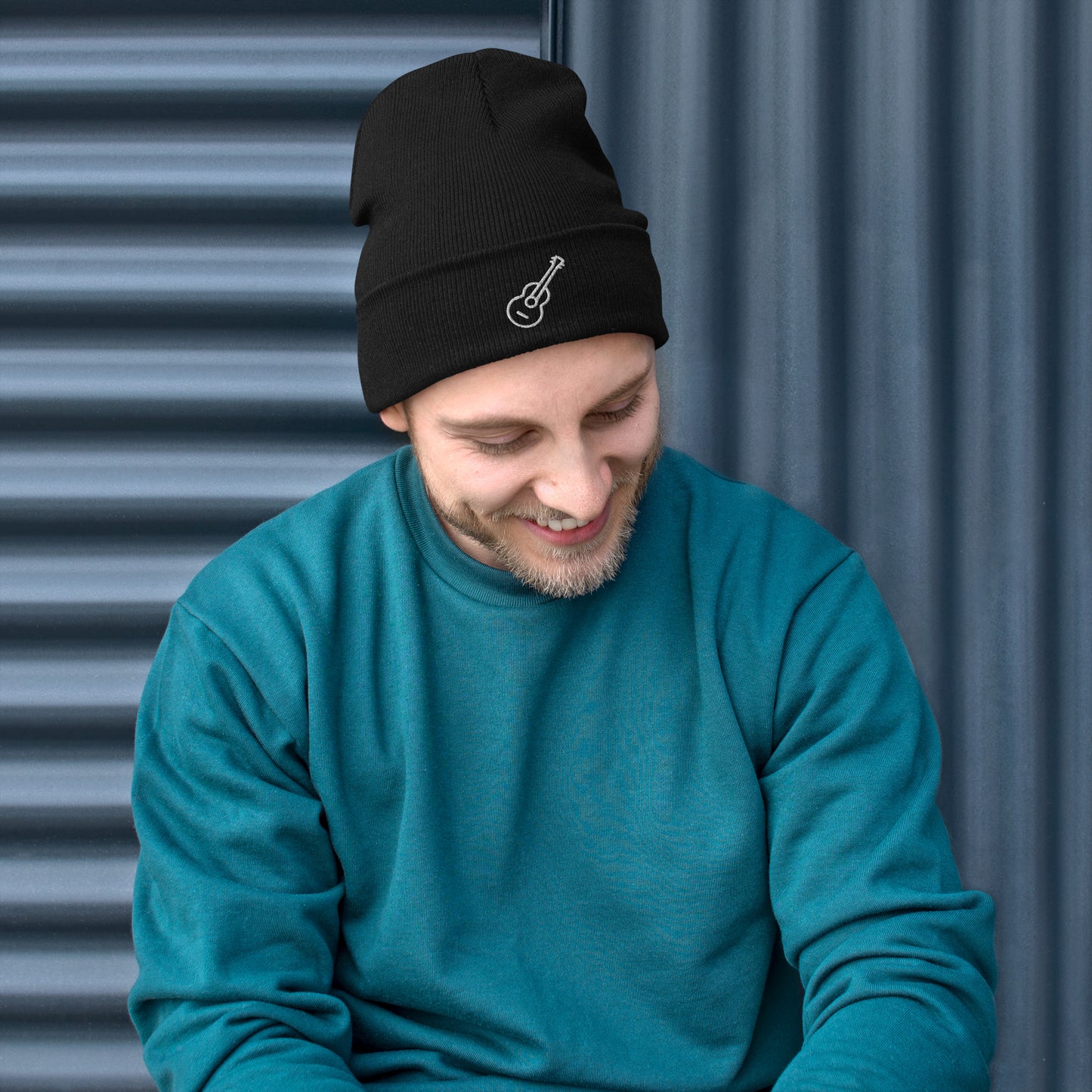 Guitar - Embroidered Beanie ~ Sharon Dawn Collection