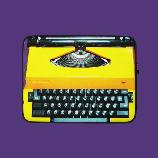 Yellow Typewriter - Laptop Sleeve ~ Sharon Dawn Collection