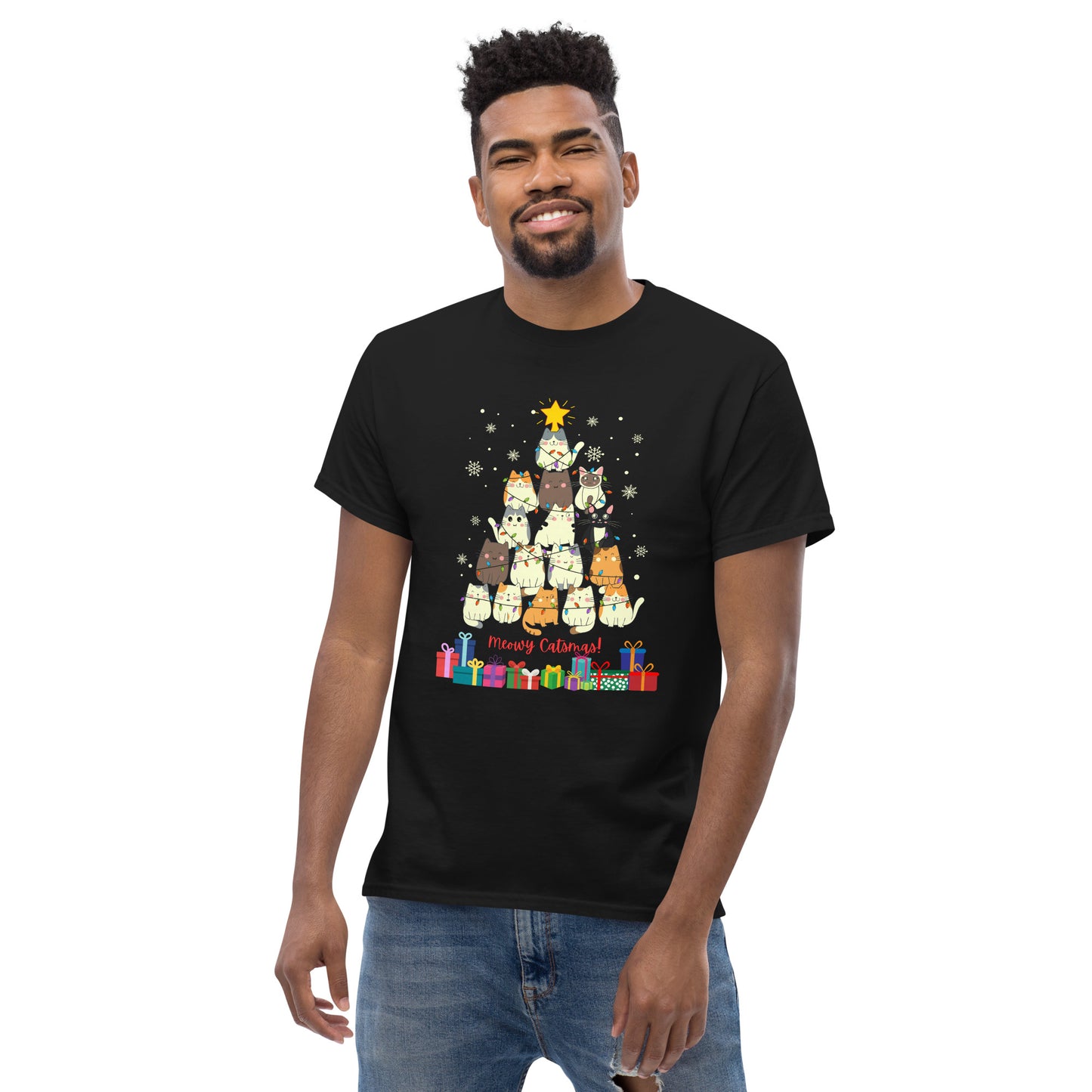Meowy Catsmas! - Men's classic tee ~ Sharon Dawn Collection (Sale Price: $47.99 CAD)