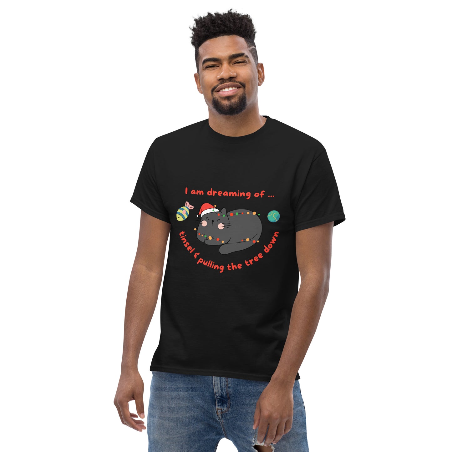 Dreaming Cat - Men's classic tee - 100% Cotton ~ Sharon Dawn Collection (Sale Price: $47.99 CAD)