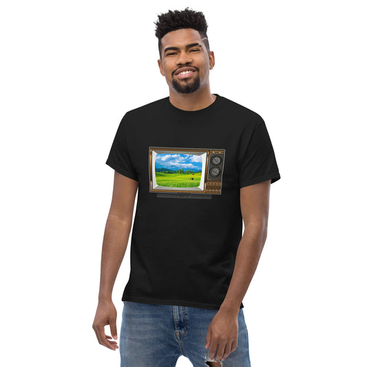 Colour TV Field Scene - Men's classic tee ~ Sharon Dawn Collection (Sale Price: $44.20 CAD)