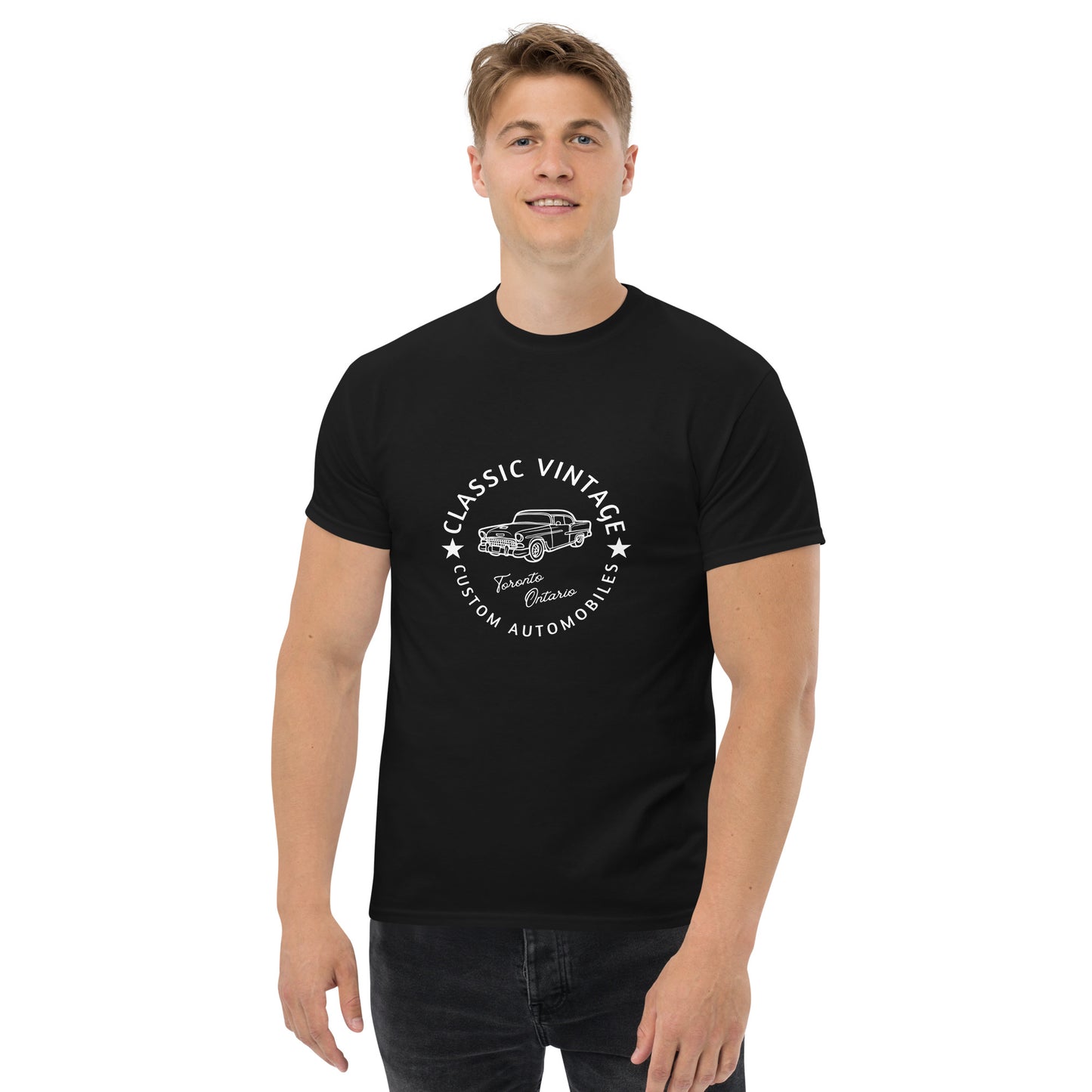 Classic Vintage Custom Automobiles - Men's classic tee - 100% Cotton - Sharon Dawn Collection (Sale Price $$45.99 CAD)
