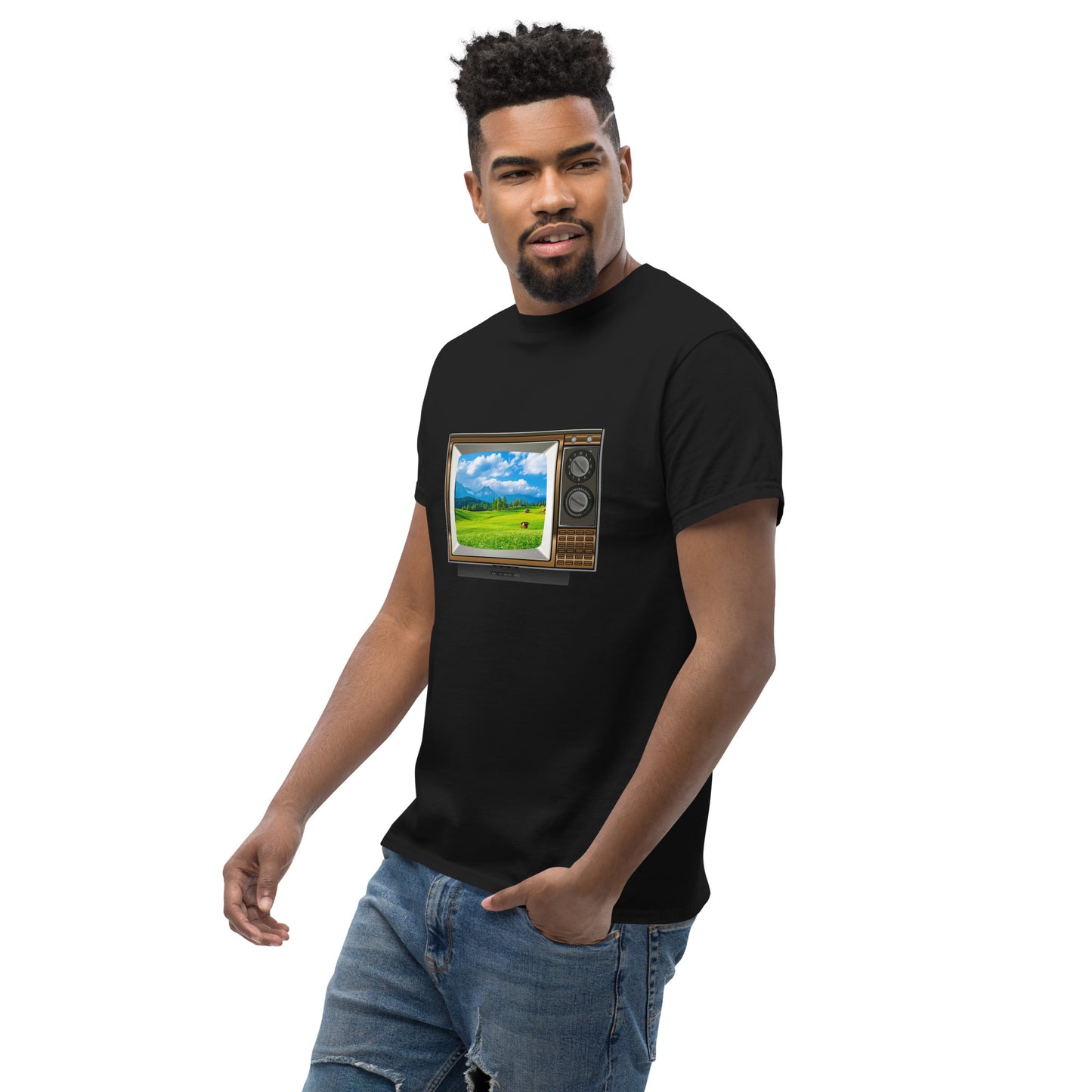 Colour TV Field Scene - Men's classic tee ~ Sharon Dawn Collection (Sale Price: $44.20 CAD)