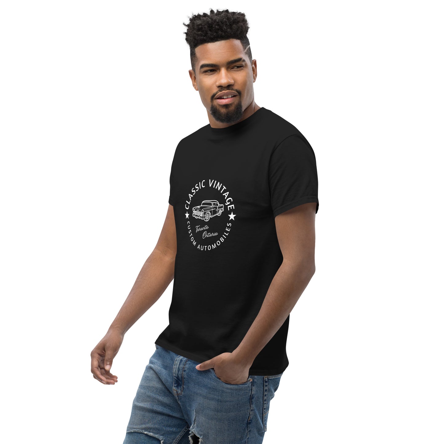 Classic Vintage Custom Automobiles - Men's classic tee - 100% Cotton - Sharon Dawn Collection (Sale Price $$45.99 CAD)