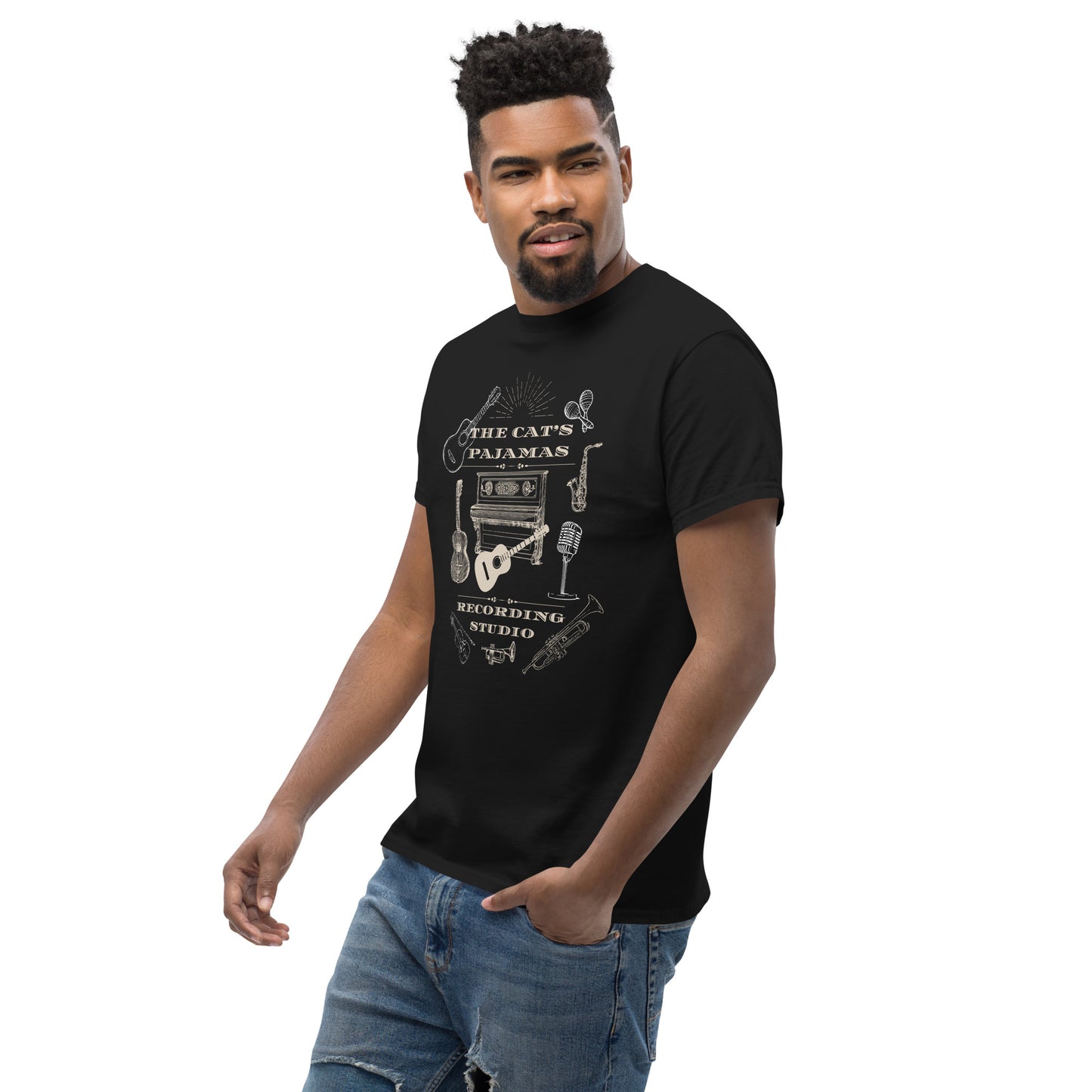 The Cat's Pajamas Recording Studio - Men's classic tee - 100% Cotton ~ Sharon Dawn Collection (Sale Price: $46.99 CAD)