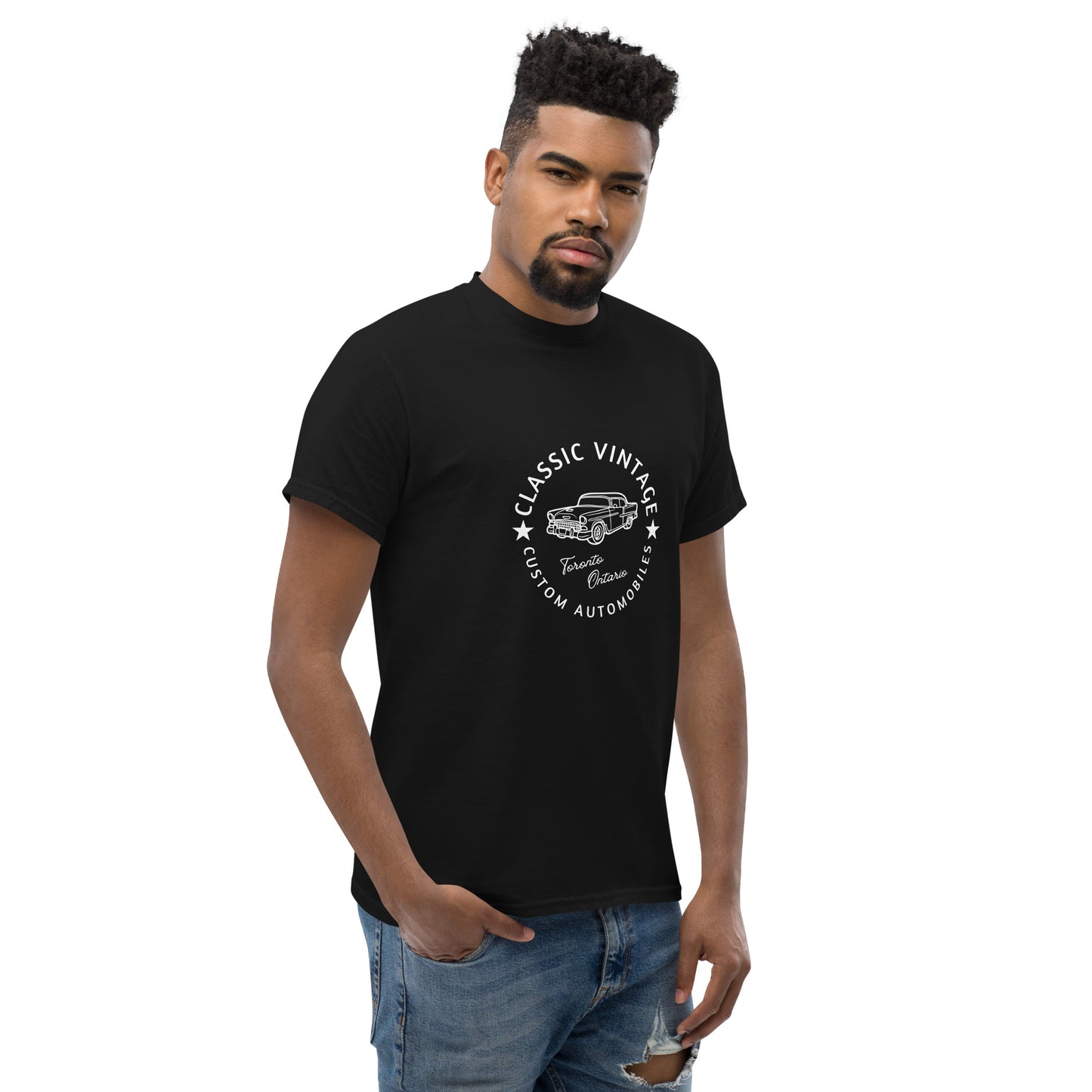 Classic Vintage Custom Automobiles - Men's classic tee - 100% Cotton - Sharon Dawn Collection (Sale Price $$45.99 CAD)