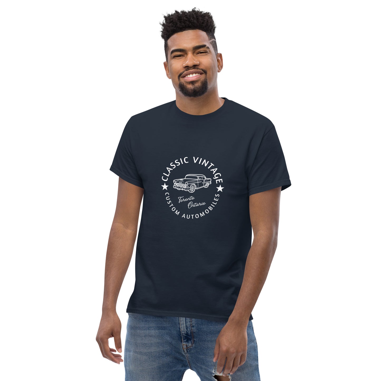 Classic Vintage Custom Automobiles - Men's classic tee - 100% Cotton - Sharon Dawn Collection (Sale Price $$45.99 CAD)