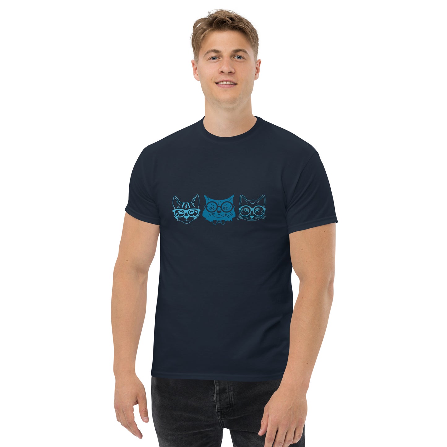 Cats in Glasses - Men's classic tee ~ Sharon Dawn Collection (Sizes: S-5XL) (Sale Price: $44.19 CAD)