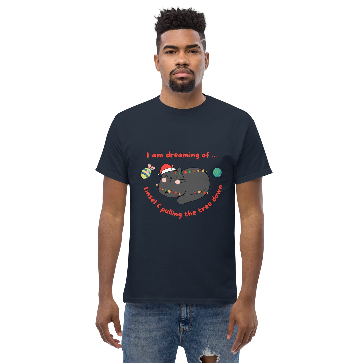Dreaming Cat - Men's classic tee - 100% Cotton ~ Sharon Dawn Collection (Sale Price: $47.99 CAD)