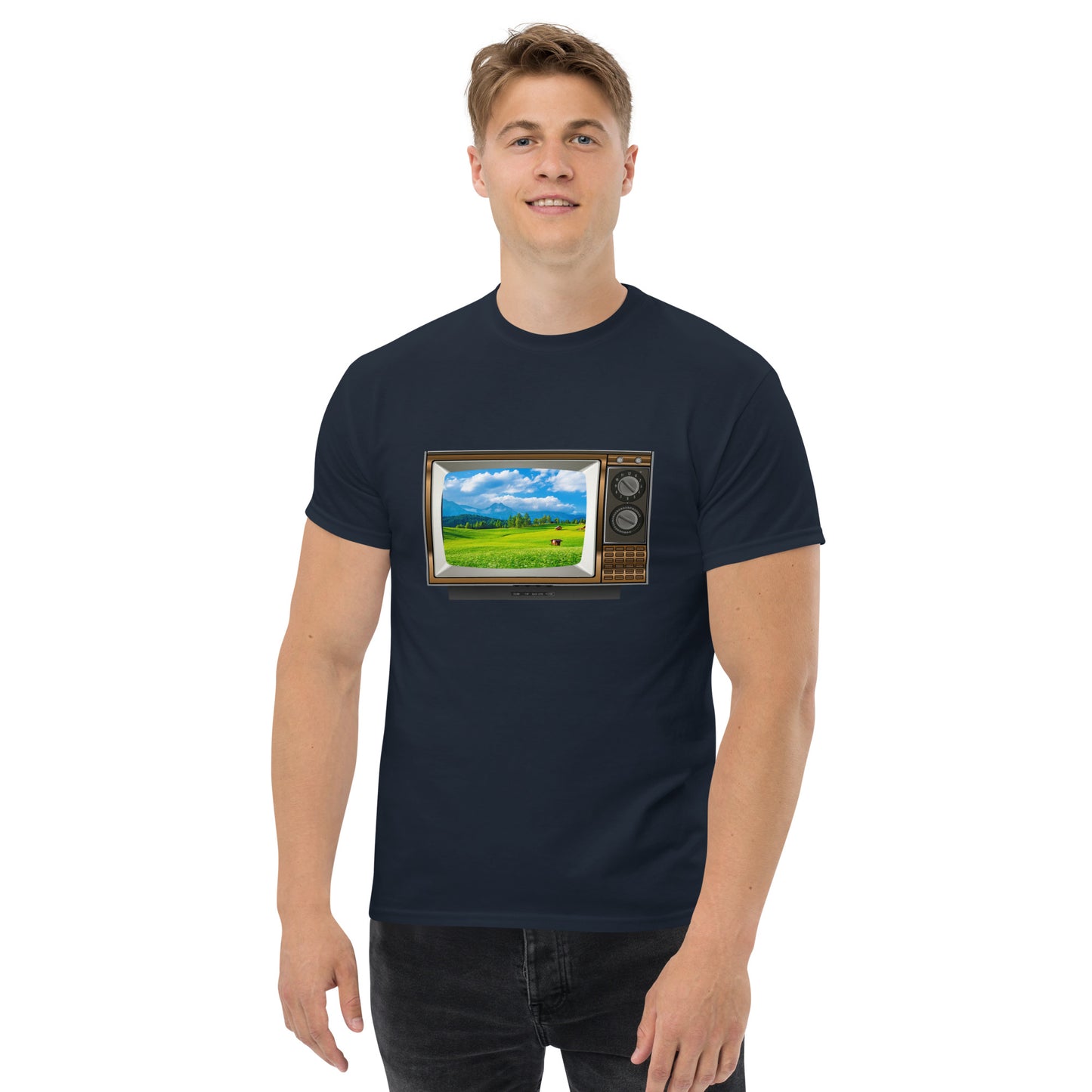 Colour TV Field Scene - Men's classic tee ~ Sharon Dawn Collection (Sale Price: $44.20 CAD)