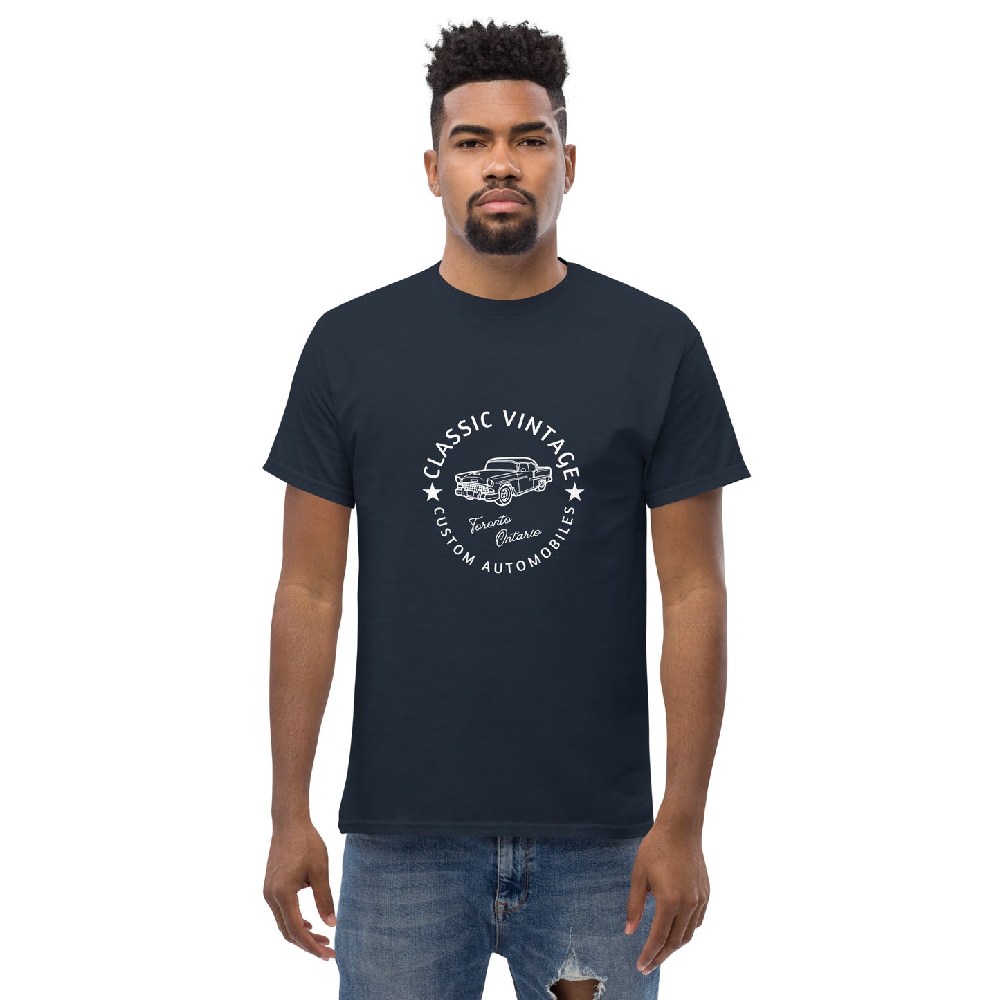 Classic Vintage Custom Automobiles - Men's classic tee - 100% Cotton - Sharon Dawn Collection (Sale Price $$45.99 CAD)