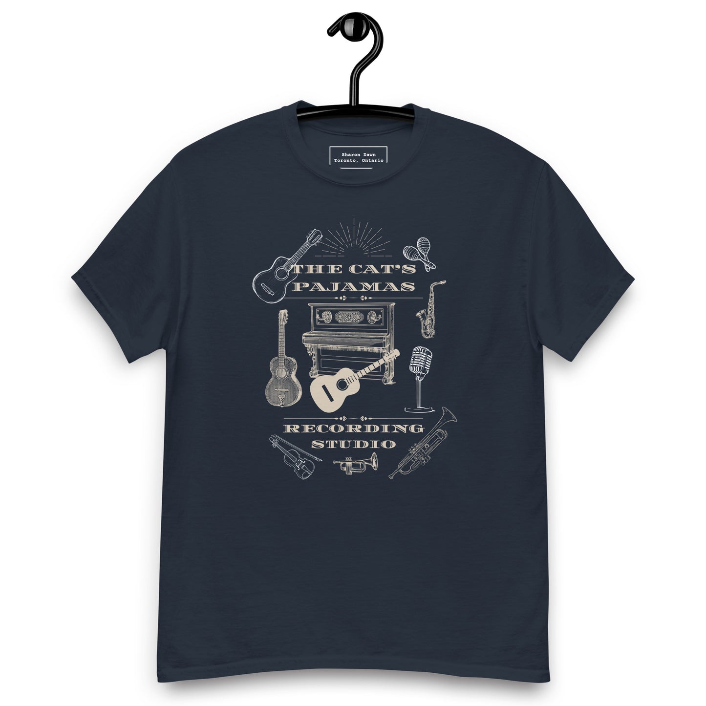 The Cat's Pajamas Recording Studio - Men's classic tee - 100% Cotton ~ Sharon Dawn Collection (Sale Price: $46.99 CAD)