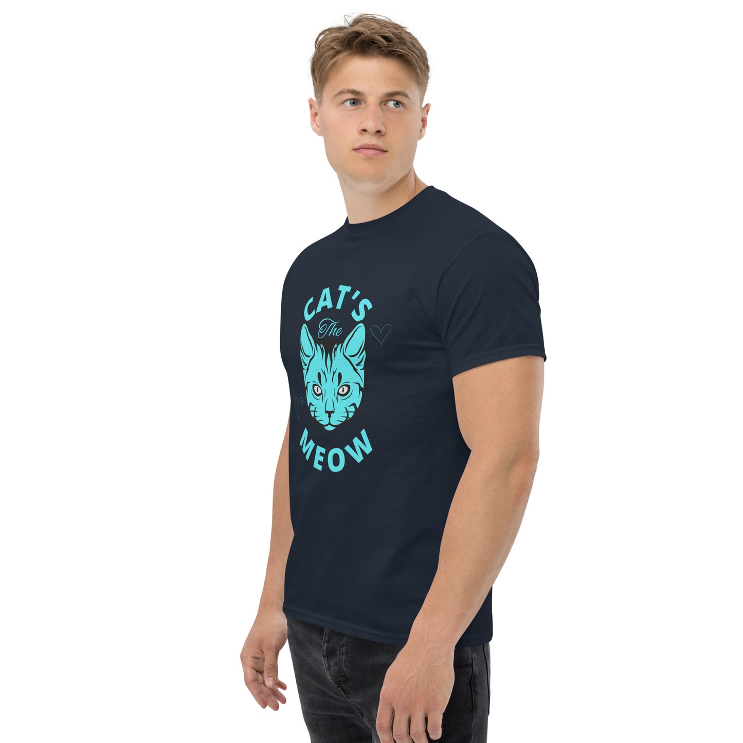 The Cat's Meow - Men's classic tee - 100% Cotton (Sizes: S-5XL) (Colours: Black/White/Grey) ~ Sharon Dawn Collection (Sale Price: $44.20 CAD)
