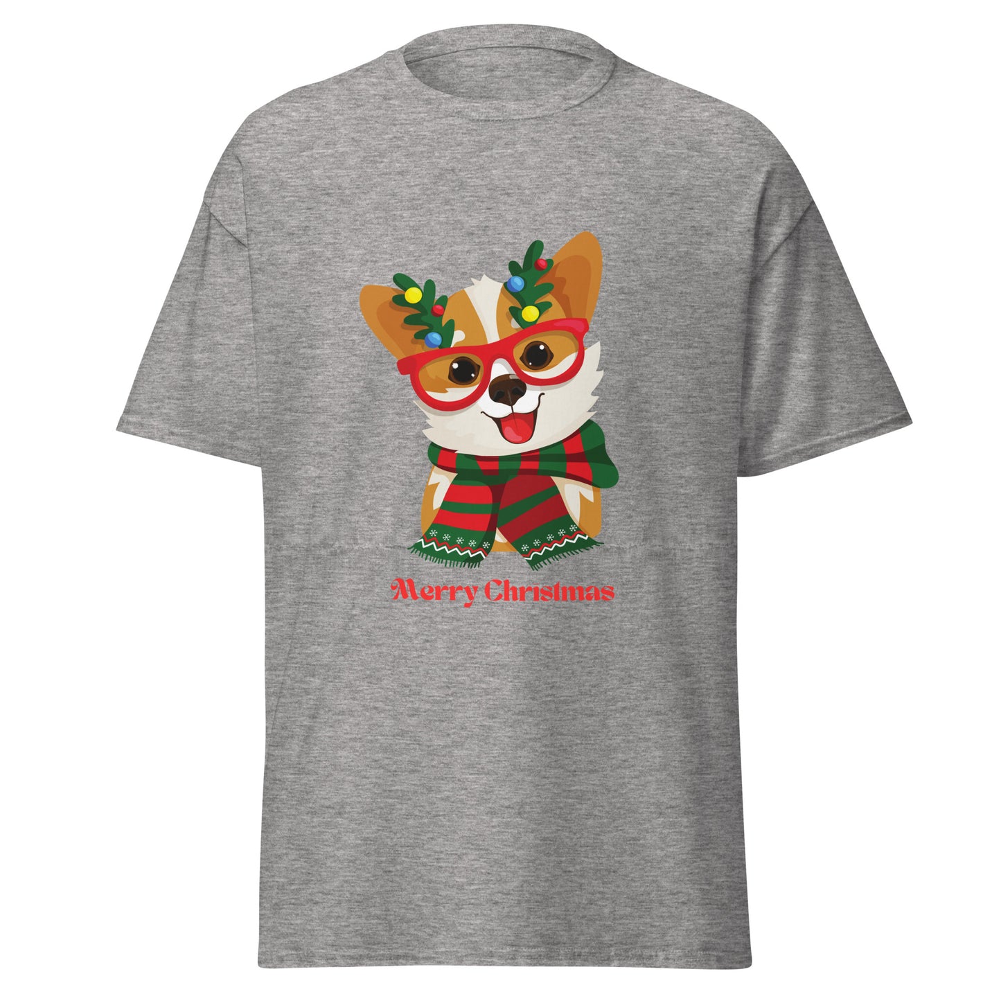 Merry Christmas Corgi - Men's classic tee (100% Cotton)~ Sharon Dawn Collection (Sale Price: $47.99 CAD)