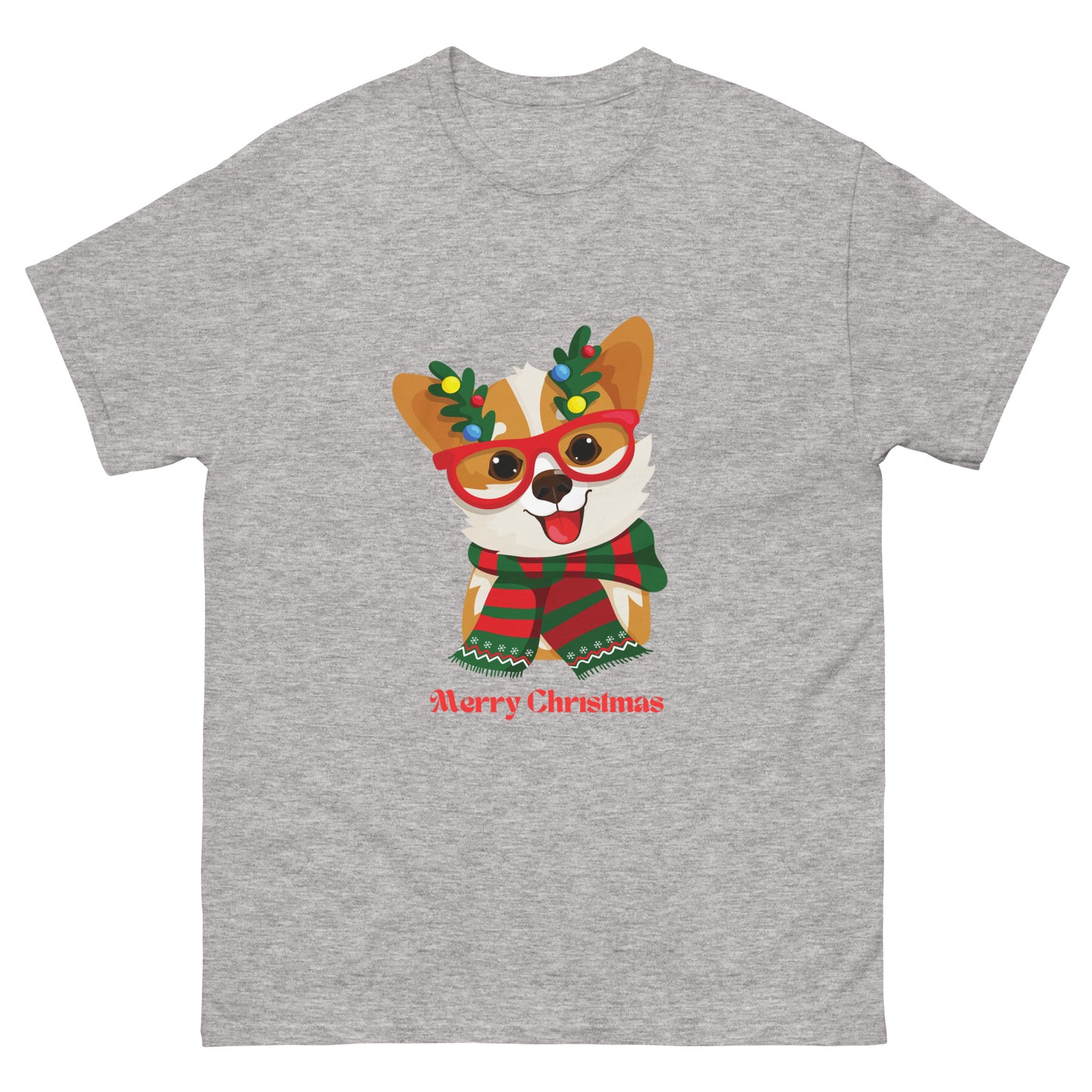 Merry Christmas Corgi - Men's classic tee (100% Cotton)~ Sharon Dawn Collection (Sale Price: $47.99 CAD)