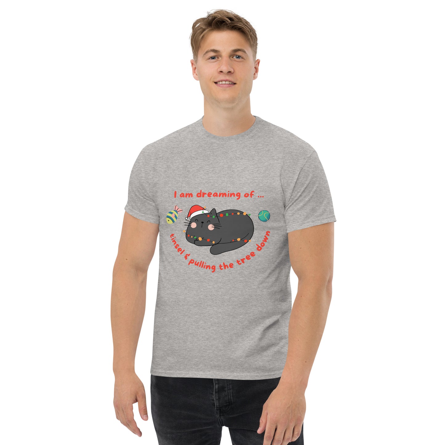 Dreaming Cat - Men's classic tee - 100% Cotton ~ Sharon Dawn Collection (Sale Price: $47.99 CAD)