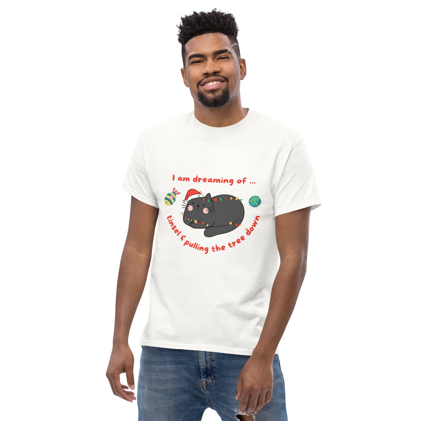Dreaming Cat - Men's classic tee - 100% Cotton ~ Sharon Dawn Collection (Sale Price: $47.99 CAD)