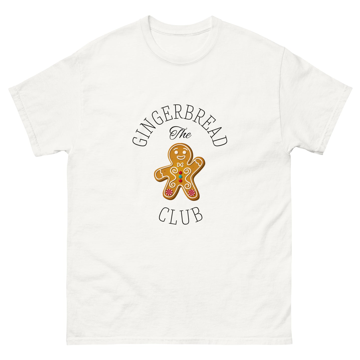 The Gingerbread Club - Men's classic tee (Sizes: S-5XL) Grey/White ~ Sharon Dawn Collection (Sale Price: $47.99 CAD)