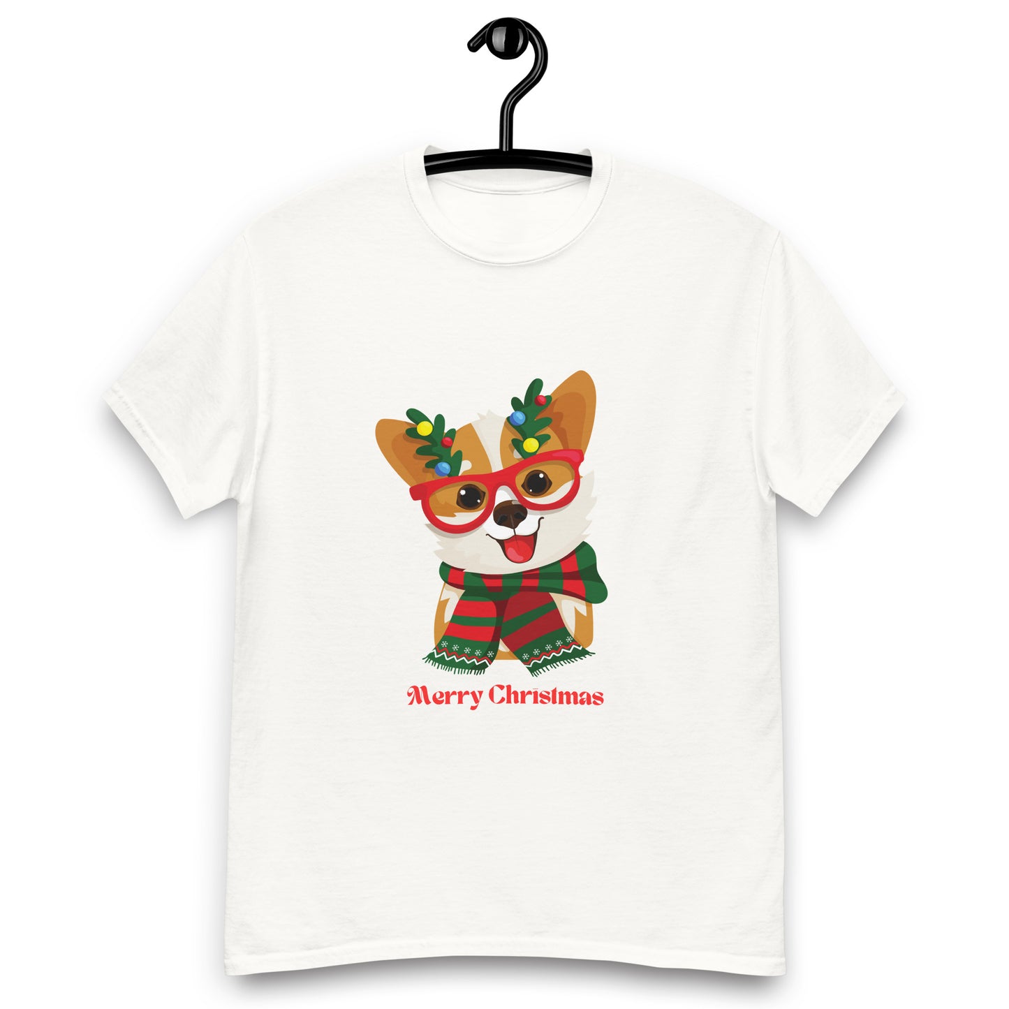 Merry Christmas Corgi - Men's classic tee (100% Cotton)~ Sharon Dawn Collection (Sale Price: $47.99 CAD)