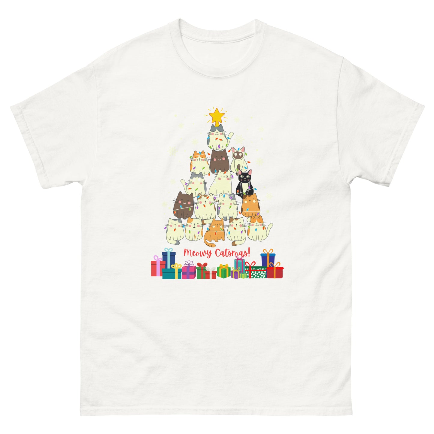 Meowy Catsmas! - Men's classic tee ~ Sharon Dawn Collection (Sale Price: $47.99 CAD)