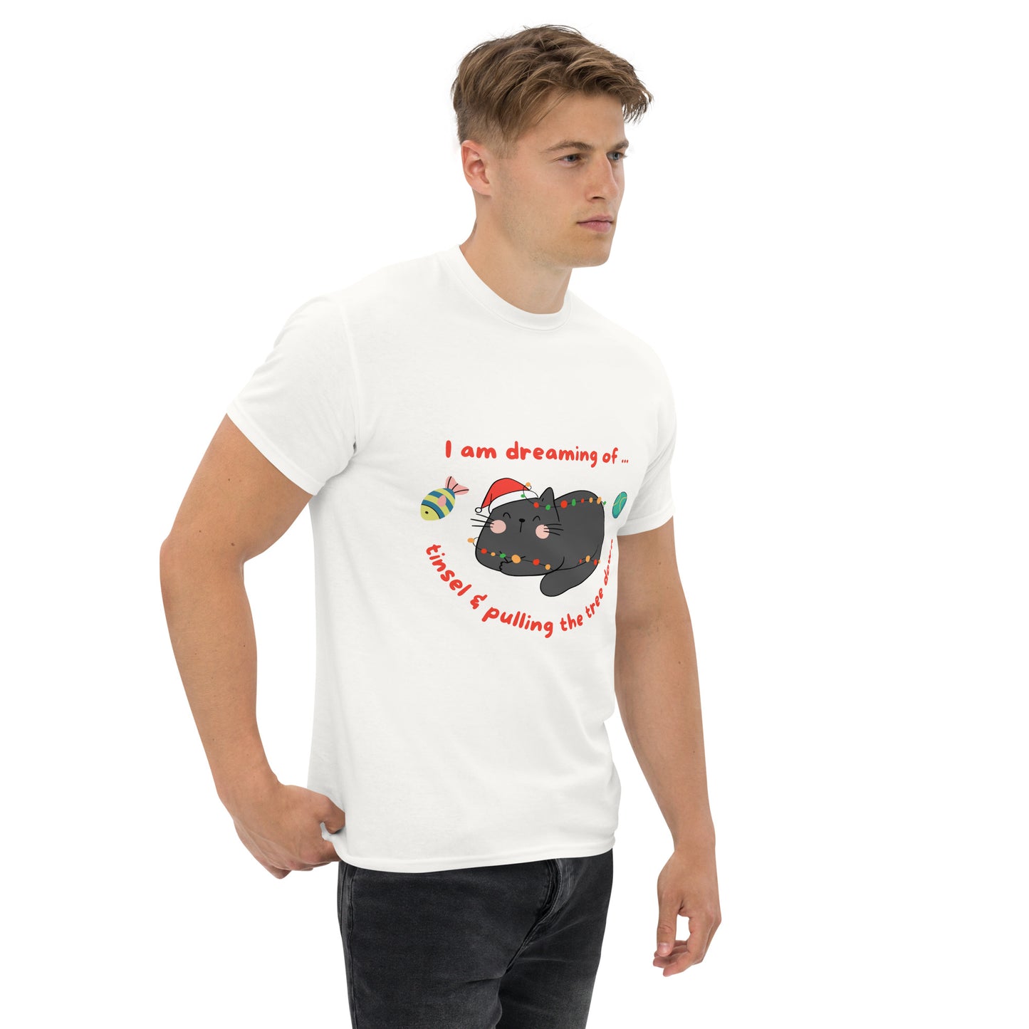 Dreaming Cat - Men's classic tee - 100% Cotton ~ Sharon Dawn Collection (Sale Price: $47.99 CAD)