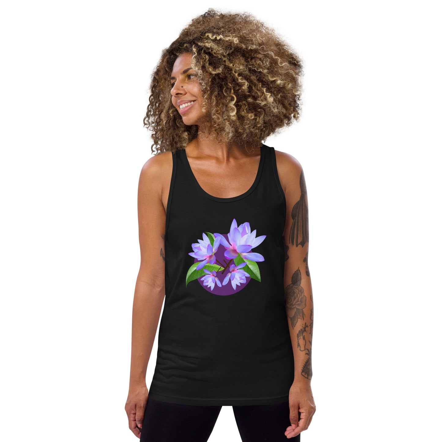 Purple Flowers - Unisex Tank Top ~ Sharon Dawn Collection