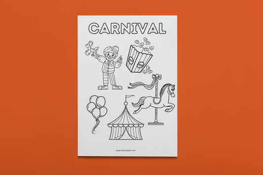 Carnival - Colouring Page - Printable Digital Download ~ Sharon Dawn Collection