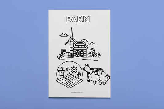 Farm - Colouring Page - Printable Digital Download ~ Sharon Dawn Collection