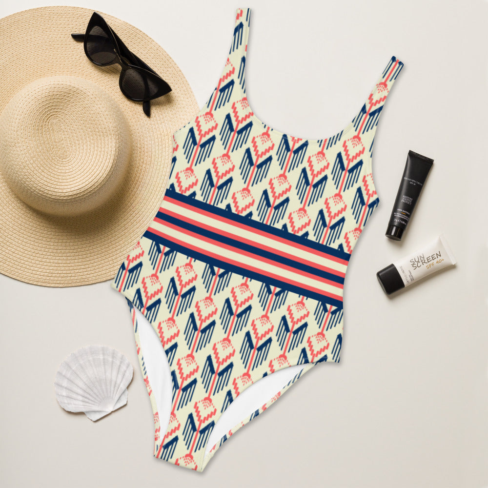 2882Sport™ Sport Down To Size Danish Print One-Piece Swimsuit