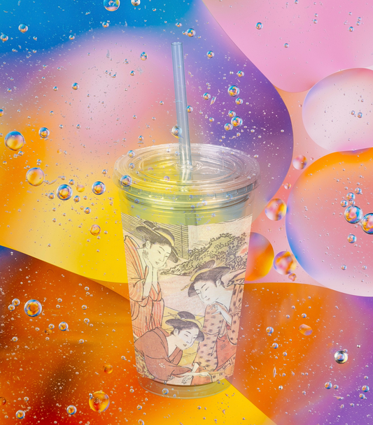 Garden - Plastic Tumbler with Straw ~ Sharon Dawn Collection - Limited Edition