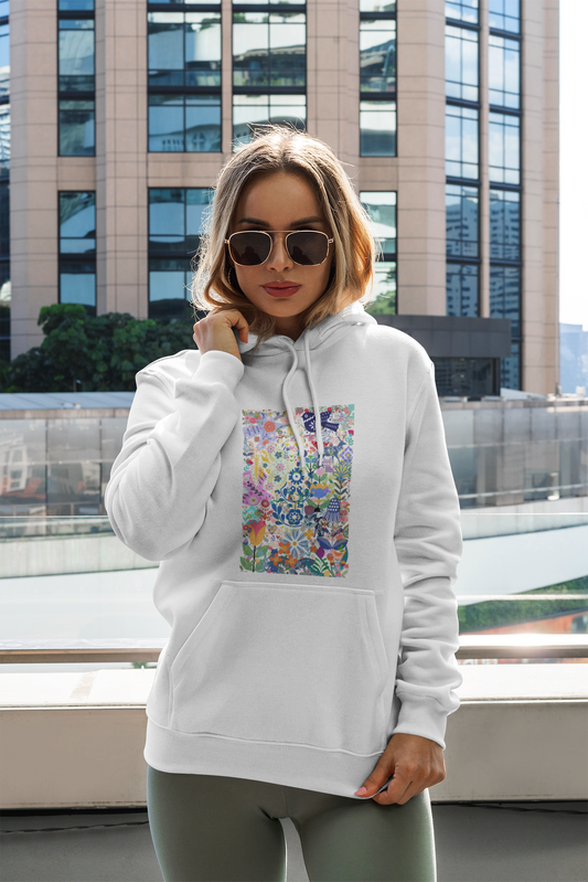 Whimsical Garden Mosaic - Unisex Hoodie ~ Sharon Dawn Collection
