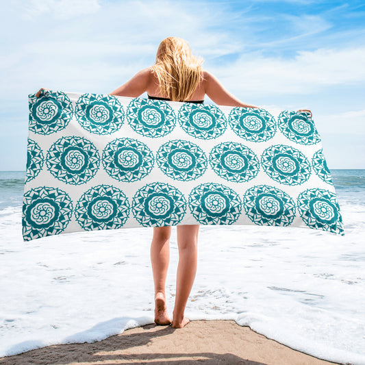 Blue Mandala - Towel ~ Sharon Dawn Collection (Sale Price: $54.39 CAD)