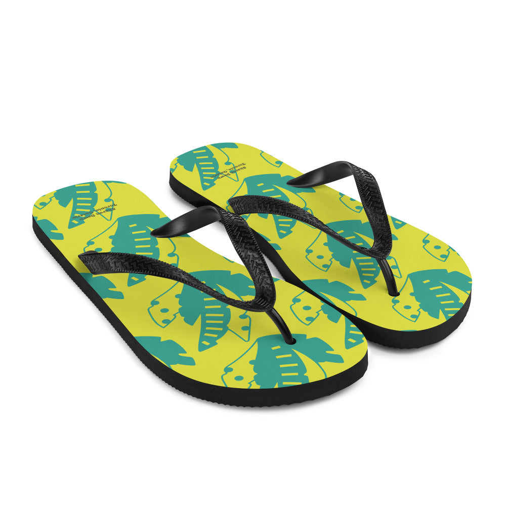 Sunny Leaves - Flip-Flops ~ Sharon Dawn Collection
