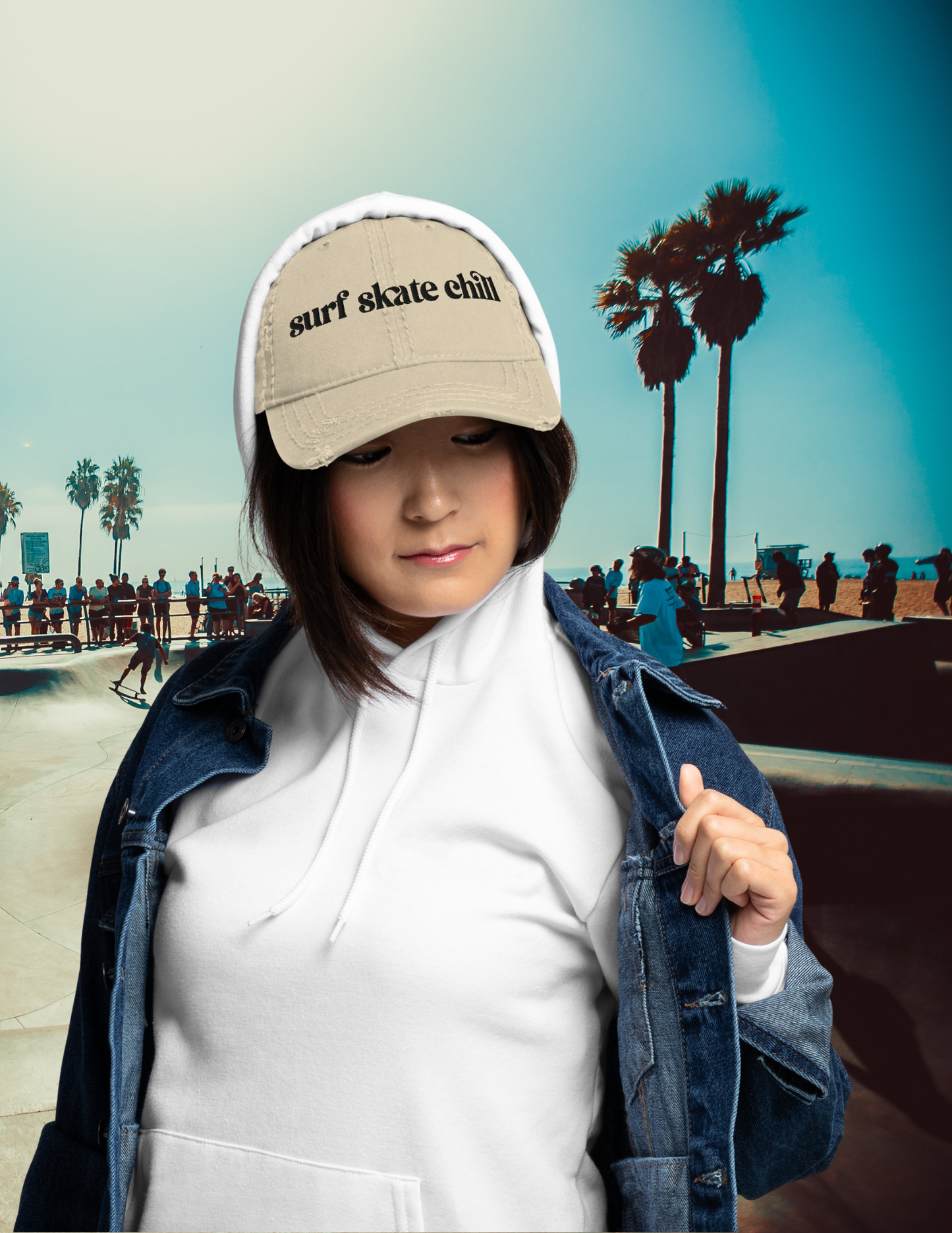 Surf Skate Chill - Distressed Dad Hat ~ Sharon Dawn Collection