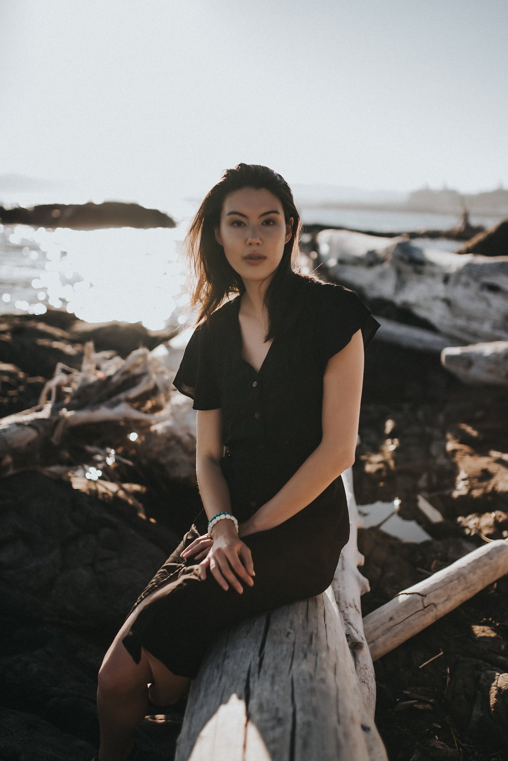 Keandra Dress | Black | 100% Rayon ~ Made in Bali/Designed in Victoria, BC (Sizes: S-XL)