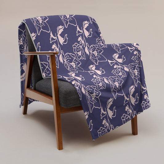 Good Evening Flower - Throw Blanket ~ Sharon Dawn Collection (Sale Price: $5.00 OFF Original Price)
