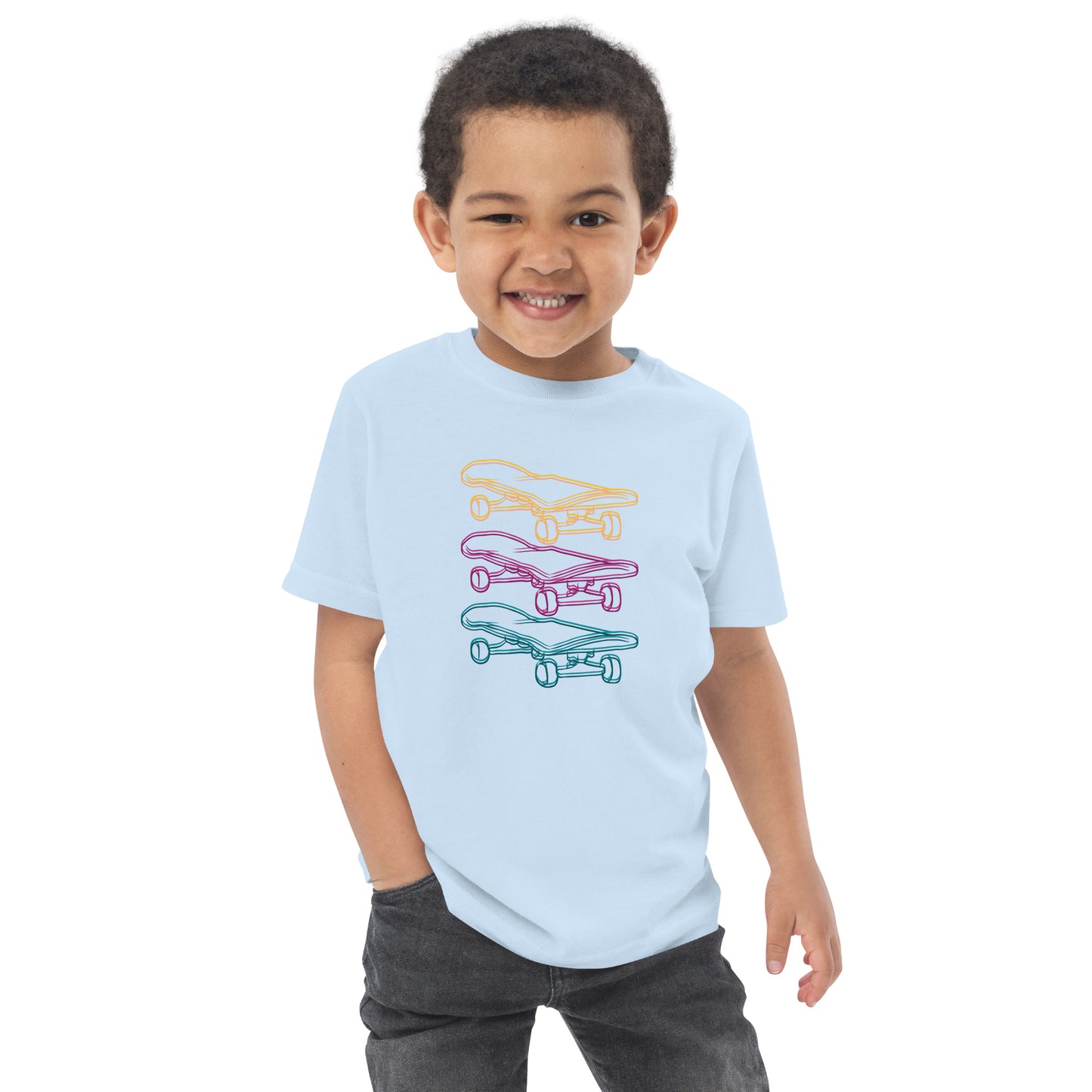 Skateboard Glow - Toddler jersey t-shirt (2T-6T) ~ Sharon Dawn Collection