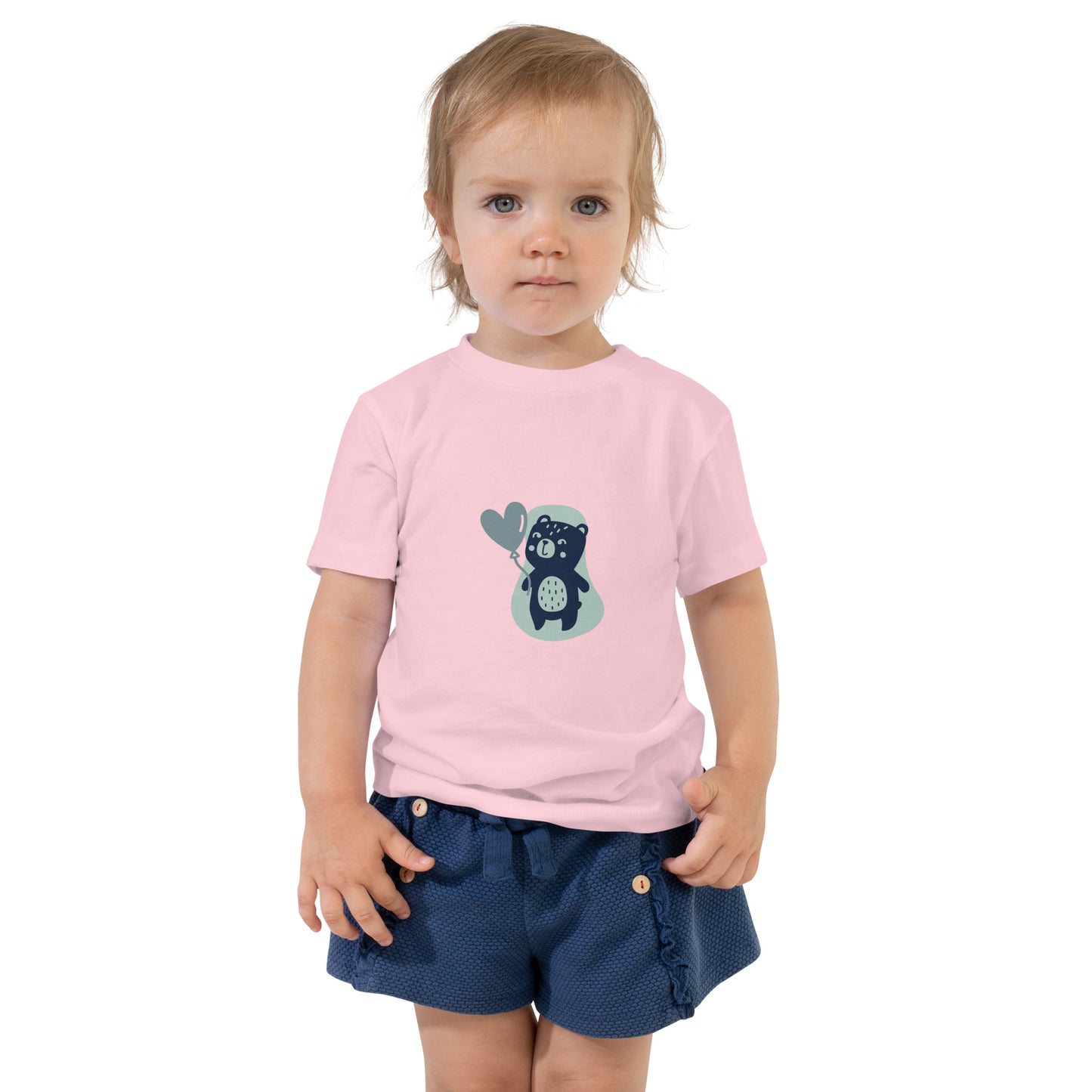 Teddy Bear Balloon - Toddler Short Sleeve Tee (2T-5T) ~ Sharon Dawn Collection