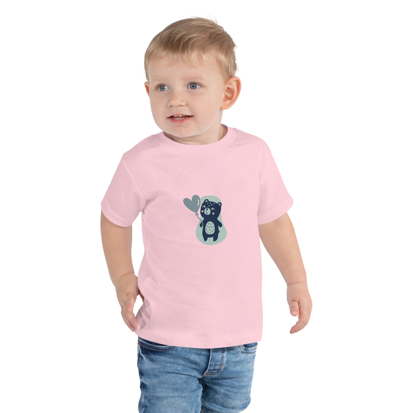 Teddy Bear Balloon - Toddler Short Sleeve Tee (2T-5T) ~ Sharon Dawn Collection