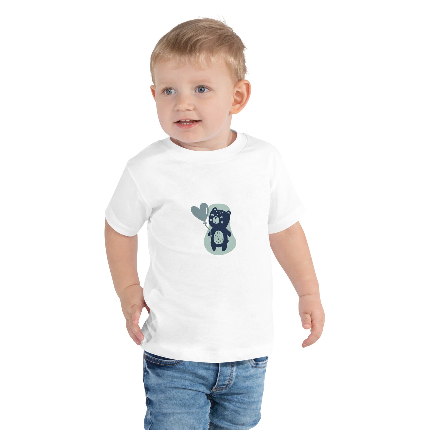 Teddy Bear Balloon - Toddler Short Sleeve Tee (2T-5T) ~ Sharon Dawn Collection