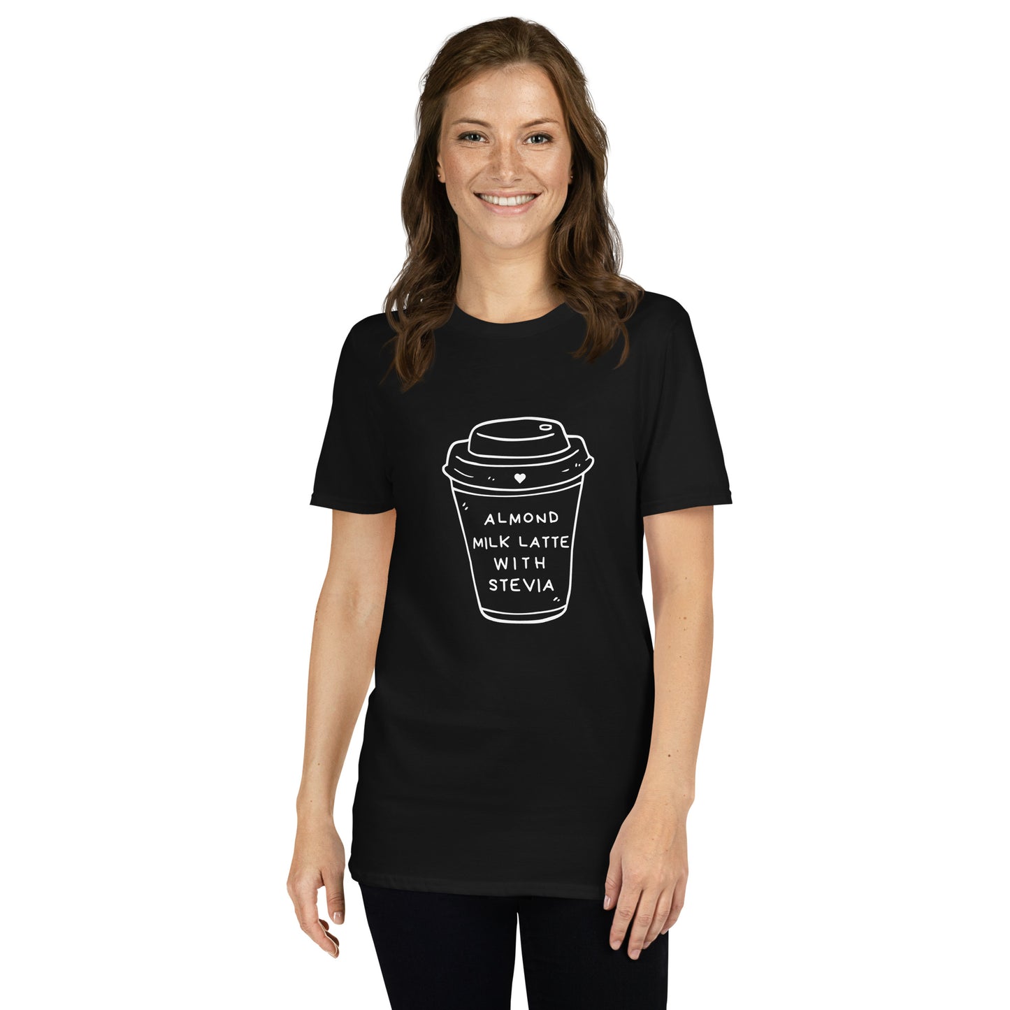 Almond Milk Latte with Stevia - Short-Sleeve Unisex T-Shirt ~ Sharon Dawn Collection (Sale Price: $44.20 CAD)