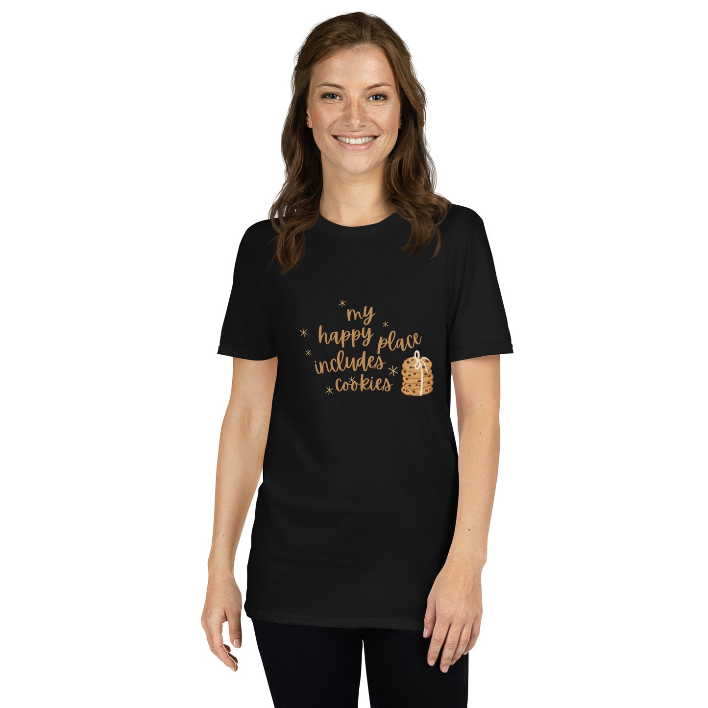 My Happy Place Includes Cookies - Short-Sleeve Unisex T-Shirt ~ Sharon Dawn Collection (Sale Price: $48.99 CAD)