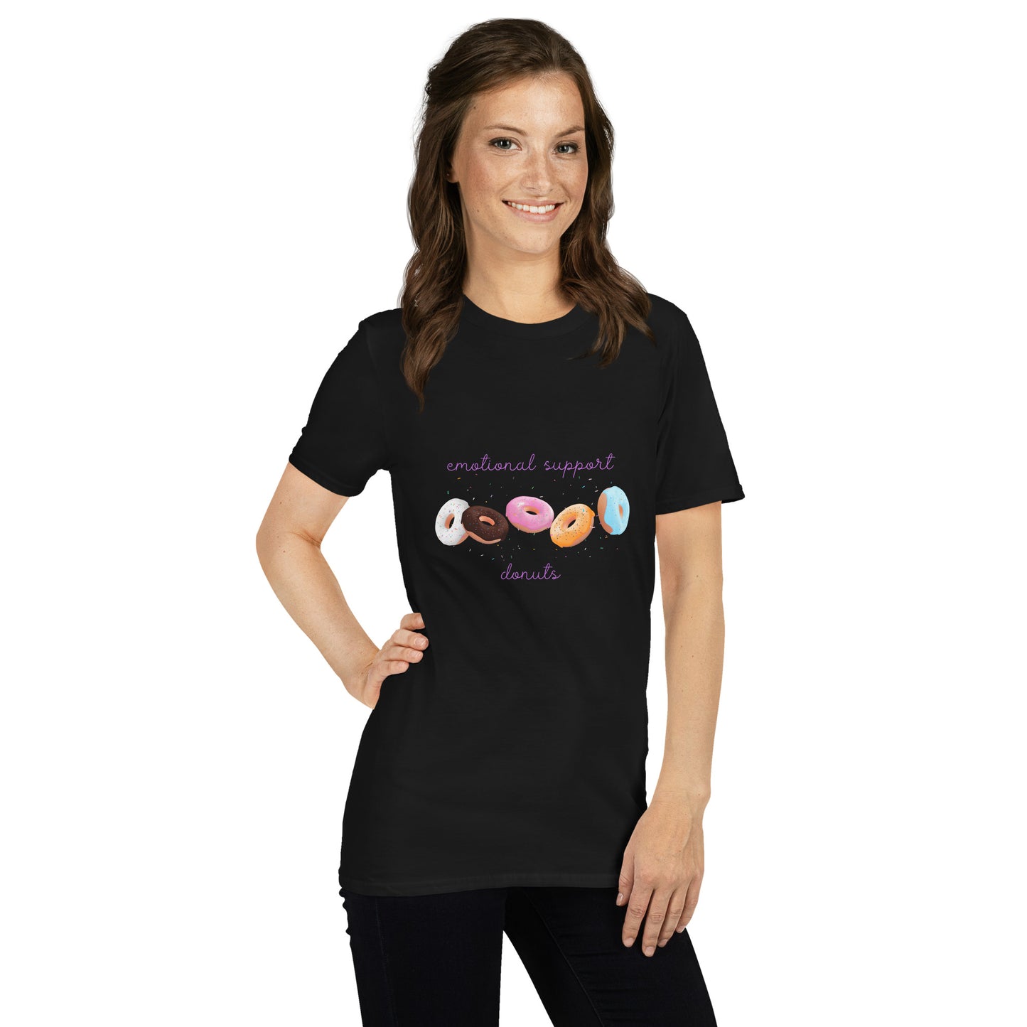Emotional Support Donuts - Short-Sleeve Unisex T-Shirt ~ Sharon Dawn Collection (Sale Price: $44.20 CAD)