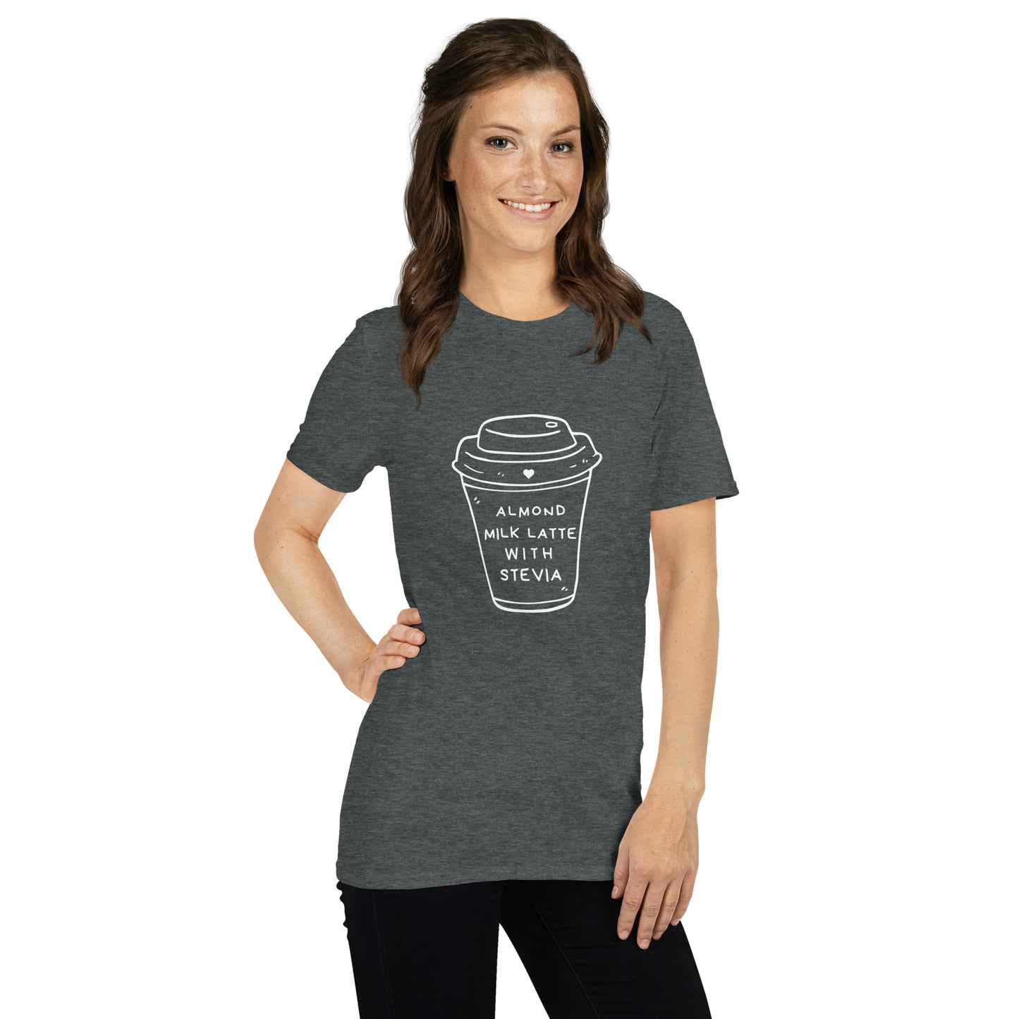 Almond Milk Latte with Stevia - Short-Sleeve Unisex T-Shirt ~ Sharon Dawn Collection (Sale Price: $44.20 CAD)