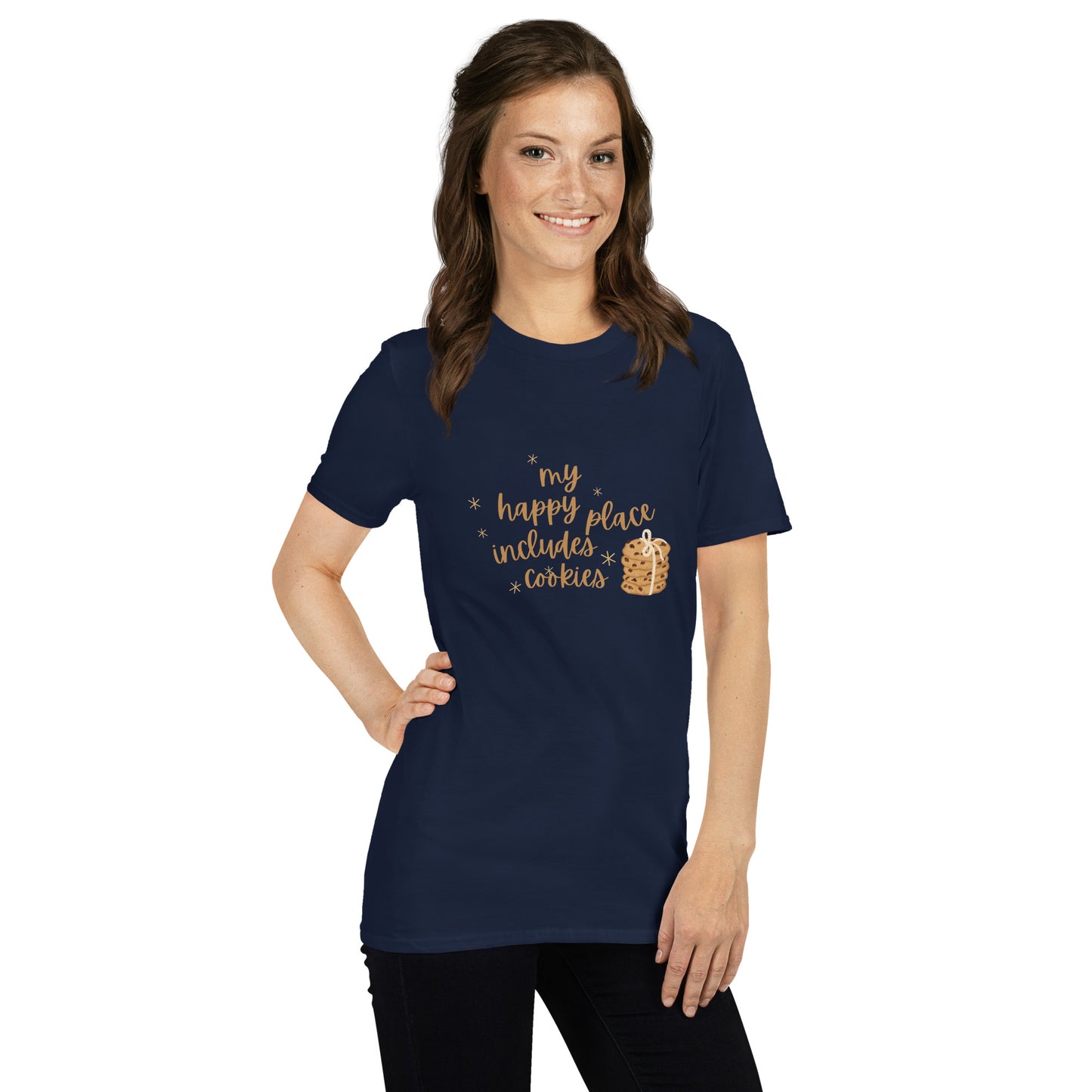 My Happy Place Includes Cookies - Short-Sleeve Unisex T-Shirt ~ Sharon Dawn Collection (Sale Price: $48.99 CAD)